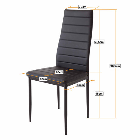 ALBATROS Designer Esszimmerstuhl MILANO | 4er/6er Set | Schwarz, Grau, Beige, Braun, Rot, Weiß | Kunstleder Bezug
