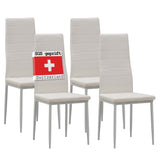 ALBATROS Designer Esszimmerstuhl MILANO | 4er/6er Set | Schwarz, Grau, Beige, Braun, Rot, Weiß | Kunstleder Bezug
