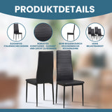 ALBATROS Designer Esszimmerstuhl MILANO | 4er/6er Set | Schwarz, Grau, Beige, Braun, Rot, Weiß | Kunstleder Bezug