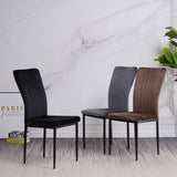 ALBATROS Designer Esszimmerstuhl MODENA | 4er/6er Set | Schwarz, Grau, Braun| Samt Bezug