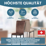 ALBATROS Designer Esszimmerstuhl MODENA | 4er/6er Set | Schwarz, Grau, Braun| Samt Bezug