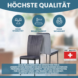 ALBATROS Designer Esszimmerstuhl MODENA | 4er/6er Set | Schwarz, Grau, Braun| Samt Bezug