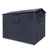 Albatros Premium Motorradgarage – verzinktes Metall in Anthrazit (RAL 7016) | 169x308x191cm
