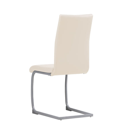 ALBATROS Freischwinger Designerstuhl MURANO | 4er Set | Schwarz, Grau, Beige, Braun, Weiß | Kunstleder Bezug