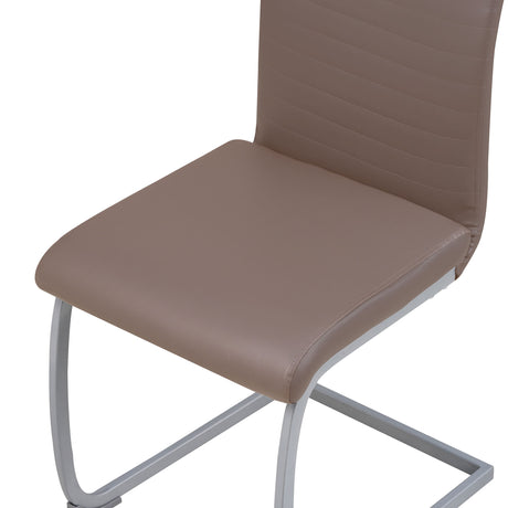 ALBATROS Freischwinger Designerstuhl MURANO | 4er Set | Schwarz, Grau, Beige, Braun, Weiß | Kunstleder Bezug