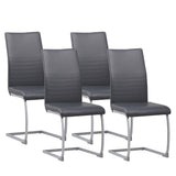 ALBATROS Freischwinger Designerstuhl MURANO | 4er Set | Schwarz, Grau, Beige, Braun, Weiß | Kunstleder Bezug
