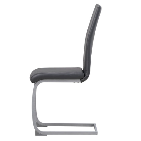 ALBATROS Freischwinger Designerstuhl MURANO | 4er Set | Schwarz, Grau, Beige, Braun, Weiß | Kunstleder Bezug