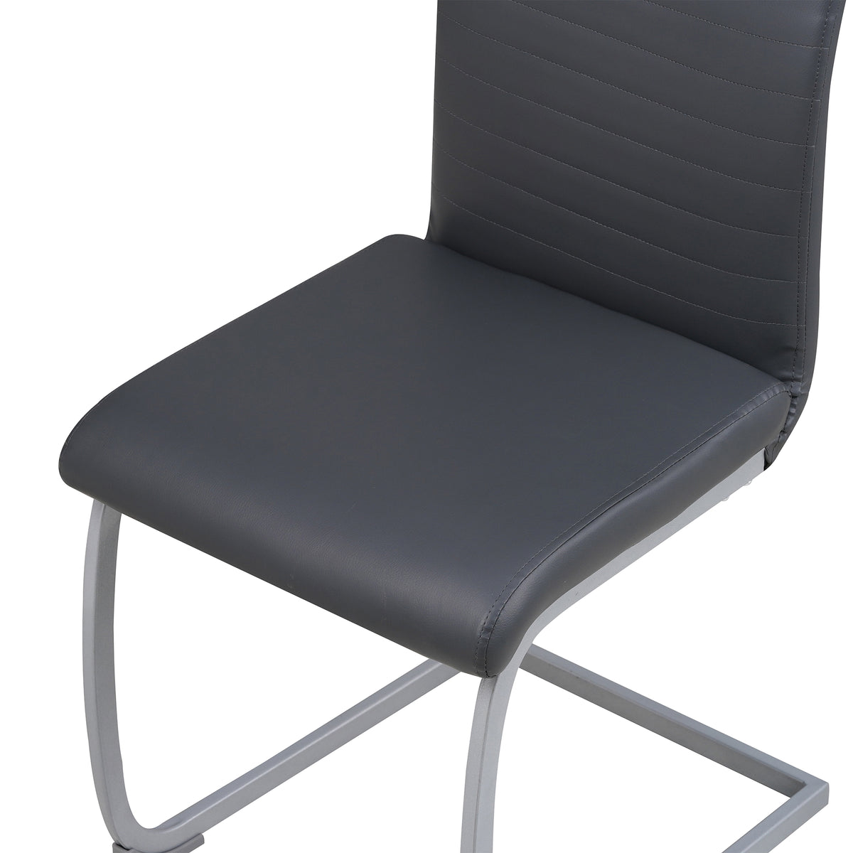 ALBATROS Freischwinger Designerstuhl MURANO | 4er Set | Schwarz, Grau, Beige, Braun, Weiß | Kunstleder Bezug
