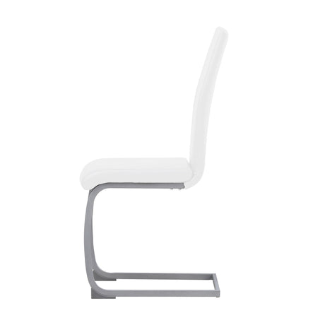 ALBATROS Freischwinger Designerstuhl MURANO | 4er Set | Schwarz, Grau, Beige, Braun, Weiß | Kunstleder Bezug