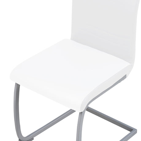 ALBATROS Freischwinger Designerstuhl MURANO | 4er Set | Schwarz, Grau, Beige, Braun, Weiß | Kunstleder Bezug