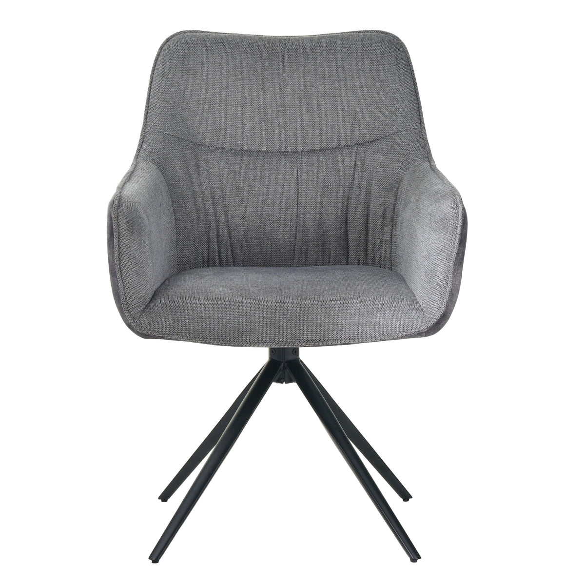 RAVINO Designer Drehstuhl PULA | 1er Set | Grau, Beige | Stoff Bezug