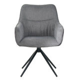 RAVINO Designer Drehstuhl PULA | 1er Set | Grau, Beige | Stoff Bezug
