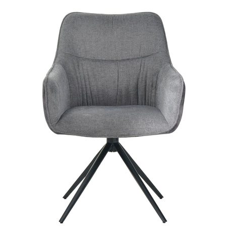 RAVINO Designer Drehstuhl PULA | 1er Set | Grau, Beige | Stoff Bezug