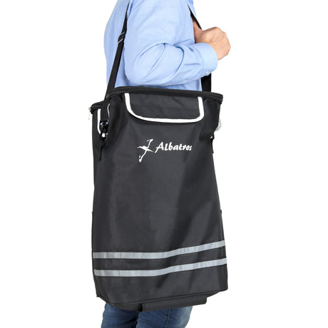 ALBATROS Einkaufstrolley Groß | Einkaufsroller mit großer Tasche, Thermo-Innenbeutel | Sichtfenster für Einkaufszettel | Faltbar klappbar mit großen Räder | Sackkarre inkl. Einkaufswagen-chip