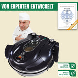 PizzaProfi Pizzaofen elektrisch Pizza Ofen mit Steinplatte, schnelle 3-Minuten Pizza