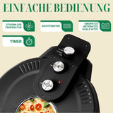 PizzaProfi Pizzaofen elektrisch Pizza Ofen mit Steinplatte, schnelle 3-Minuten Pizza