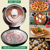 PizzaProfi Pizzaofen elektrisch Pizza Ofen mit Steinplatte, schnelle 3-Minuten Pizza