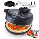 PizzaProfi Pizzaofen elektrisch Pizza Ofen mit Steinplatte, schnelle 3-Minuten Pizza