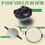 PizzaProfi Pizzaofen elektrisch Pizza Ofen mit Steinplatte, schnelle 3-Minuten Pizza