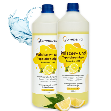 Polsterreiniger und Teppichreiniger, 2L Profi Konzentrat, für über 40 Waschvorgänge, geeignet für Sofa, Polster, Auto Sitze