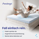 Arensberger Matratzen Topper PREMIUM, 8cm hoch Gelschaum und Memory Gel Foam Matratzentopper