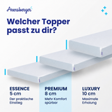 Arensberger Matratzen Topper PREMIUM, 8cm hoch Gelschaum und Memory Gel Foam Matratzentopper
