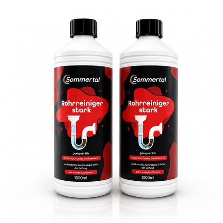 Sommertal Rohrreiniger stark 2000 ml, Abflussreiniger extra stark pH 14