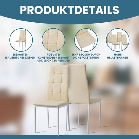 ALBATROS Designer Esszimmerstuhl RIMINI| 4er/6er Set | Schwarz, Grau, Beige, Braun, Rot, Weiß | Kunstleder Bezug
ALBATROS Esszimmer Designerstuhl RIMINI | 4er/6er Set | Schwarz, Grau, Beige, Braun, Rot, Weiß | Kunstleder Bezug