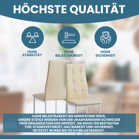 ALBATROS Designer Esszimmerstuhl RIMINI| 4er/6er Set | Schwarz, Grau, Beige, Braun, Rot, Weiß | Kunstleder Bezug
ALBATROS Esszimmer Designerstuhl RIMINI | 4er/6er Set | Schwarz, Grau, Beige, Braun, Rot, Weiß | Kunstleder Bezug
