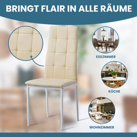 ALBATROS Designer Esszimmerstuhl RIMINI| 4er/6er Set | Schwarz, Grau, Beige, Braun, Rot, Weiß | Kunstleder Bezug
ALBATROS Esszimmer Designerstuhl RIMINI | 4er/6er Set | Schwarz, Grau, Beige, Braun, Rot, Weiß | Kunstleder Bezug
