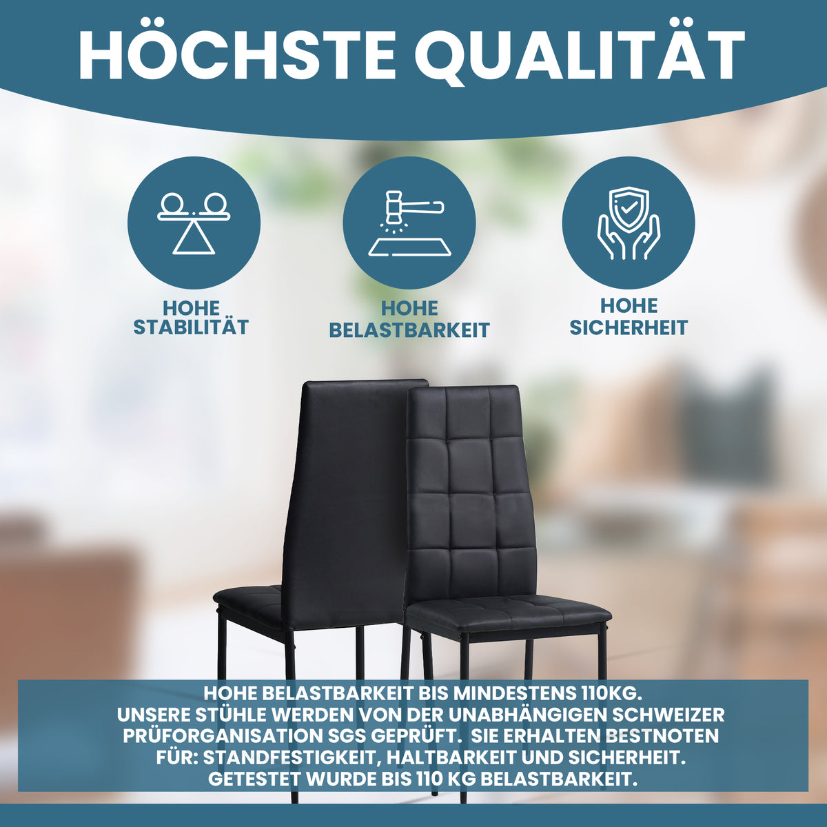 ALBATROS Designer Esszimmerstuhl RIMINI| 4er/6er Set | Schwarz, Grau, Beige, Braun, Rot, Weiß | Kunstleder Bezug
ALBATROS Esszimmer Designerstuhl RIMINI | 4er/6er Set | Schwarz, Grau, Beige, Braun, Rot, Weiß | Kunstleder Bezug