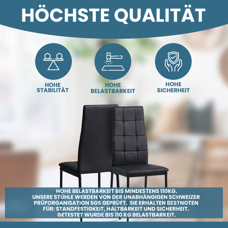 ALBATROS Designer Esszimmerstuhl RIMINI| 4er/6er Set | Schwarz, Grau, Beige, Braun, Rot, Weiß | Kunstleder Bezug
ALBATROS Esszimmer Designerstuhl RIMINI | 4er/6er Set | Schwarz, Grau, Beige, Braun, Rot, Weiß | Kunstleder Bezug