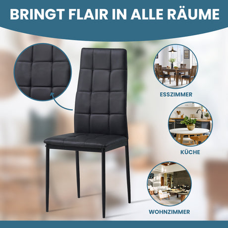 ALBATROS Designer Esszimmerstuhl RIMINI| 4er/6er Set | Schwarz, Grau, Beige, Braun, Rot, Weiß | Kunstleder Bezug
ALBATROS Esszimmer Designerstuhl RIMINI | 4er/6er Set | Schwarz, Grau, Beige, Braun, Rot, Weiß | Kunstleder Bezug