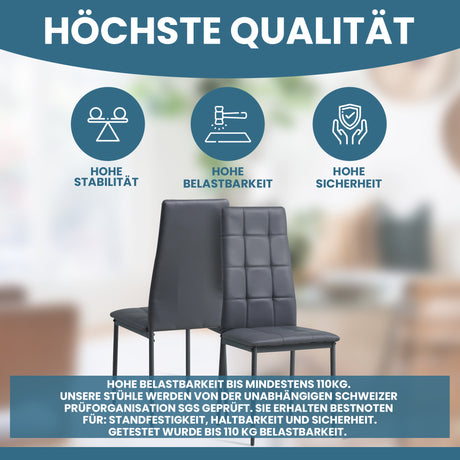 ALBATROS Designer Esszimmerstuhl RIMINI| 4er/6er Set | Schwarz, Grau, Beige, Braun, Rot, Weiß | Kunstleder Bezug
ALBATROS Esszimmer Designerstuhl RIMINI | 4er/6er Set | Schwarz, Grau, Beige, Braun, Rot, Weiß | Kunstleder Bezug