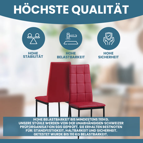 ALBATROS Designer Esszimmerstuhl RIMINI| 4er/6er Set | Schwarz, Grau, Beige, Braun, Rot, Weiß | Kunstleder Bezug
ALBATROS Esszimmer Designerstuhl RIMINI | 4er/6er Set | Schwarz, Grau, Beige, Braun, Rot, Weiß | Kunstleder Bezug