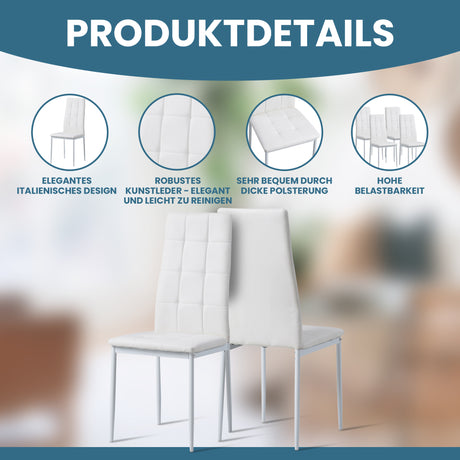 ALBATROS Designer Esszimmerstuhl RIMINI| 4er/6er Set | Schwarz, Grau, Beige, Braun, Rot, Weiß | Kunstleder Bezug
ALBATROS Esszimmer Designerstuhl RIMINI | 4er/6er Set | Schwarz, Grau, Beige, Braun, Rot, Weiß | Kunstleder Bezug