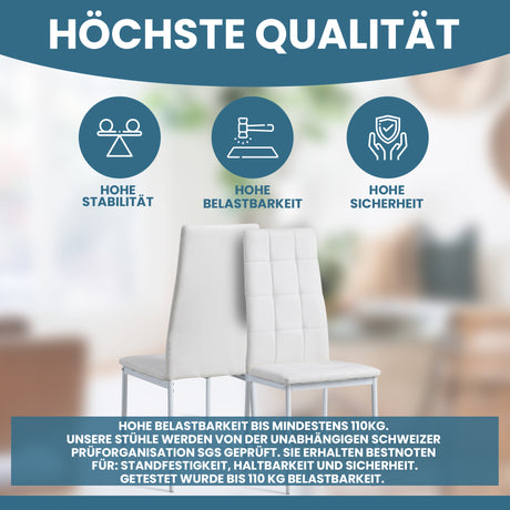 ALBATROS Designer Esszimmerstuhl RIMINI| 4er/6er Set | Schwarz, Grau, Beige, Braun, Rot, Weiß | Kunstleder Bezug
ALBATROS Esszimmer Designerstuhl RIMINI | 4er/6er Set | Schwarz, Grau, Beige, Braun, Rot, Weiß | Kunstleder Bezug