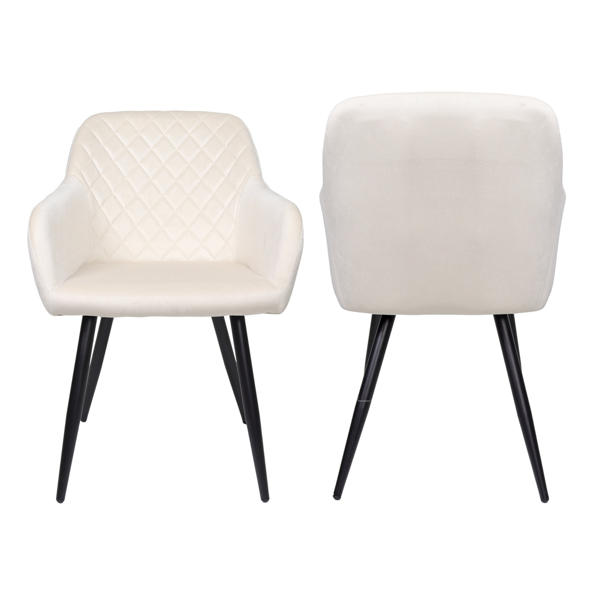 ALBATROS Designer Esszimmerstuhl SALO | 2er Set | Schwarz, Grau, Beige | Samt Bezug
