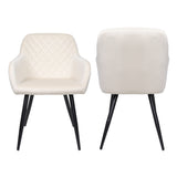 ALBATROS Designer Esszimmerstuhl SALO | 2er Set | Schwarz, Grau, Beige | Samt Bezug
