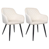 ALBATROS Designer Esszimmerstuhl SALO | 2er Set | Schwarz, Grau, Beige | Samt Bezug