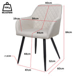 ALBATROS Designer Esszimmerstuhl SILA | 2er Set | Schwarz, Grau, Beige, Anthrazit, Braun| Stoff Bezug