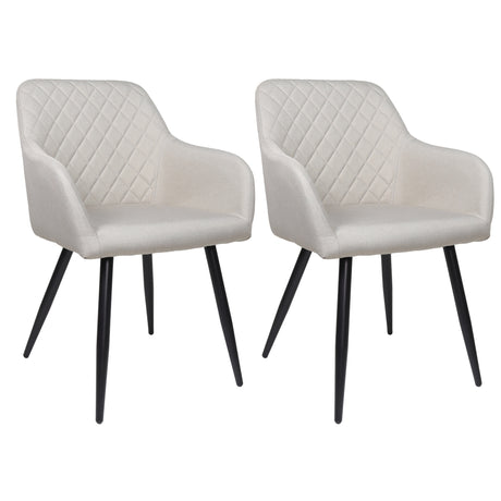 ALBATROS Designer Esszimmerstuhl SILA | 2er Set | Schwarz, Grau, Beige, Anthrazit, Braun| Stoff Bezug