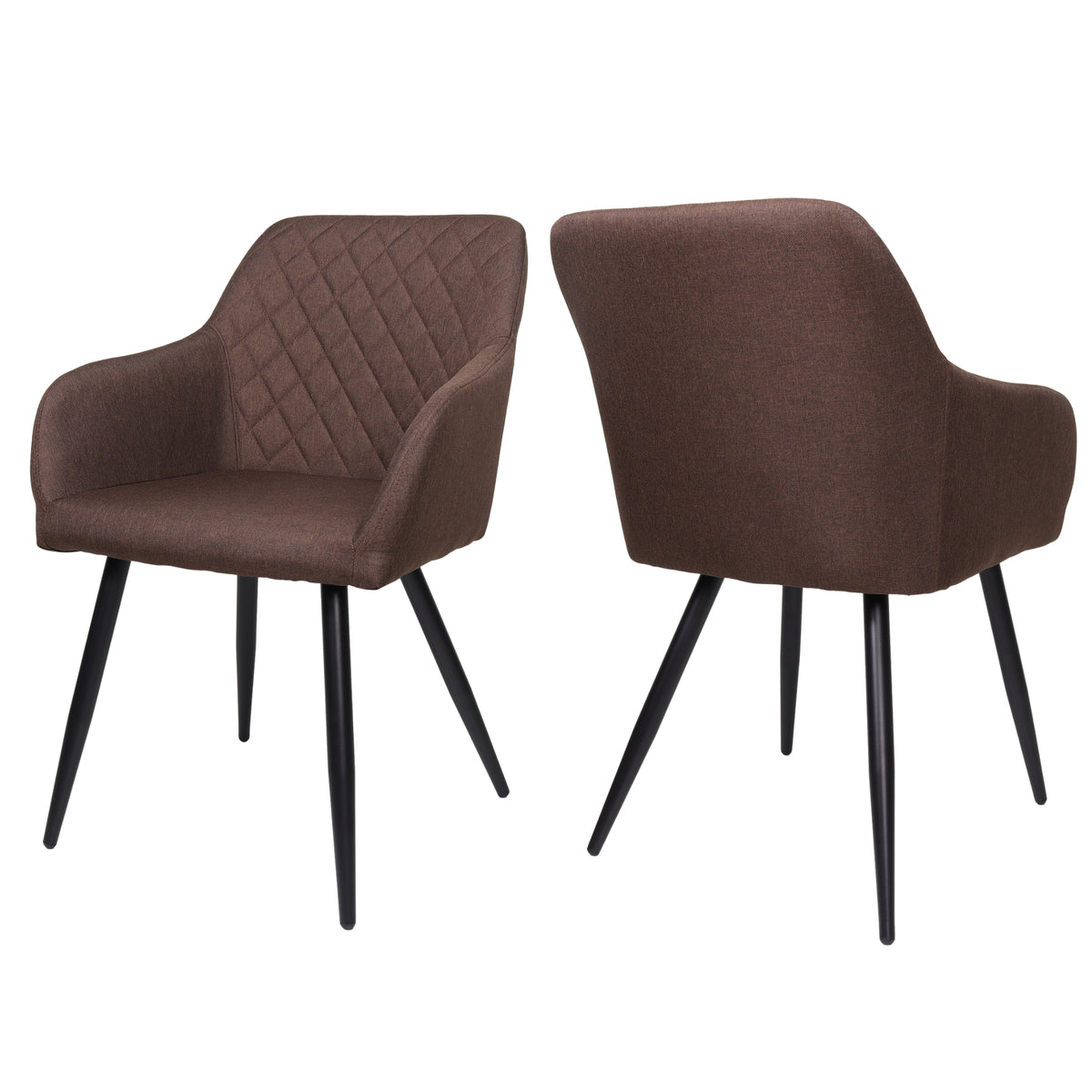 ALBATROS Designer Esszimmerstuhl SILA | 2er Set | Schwarz, Grau, Beige, Anthrazit, Braun| Stoff Bezug