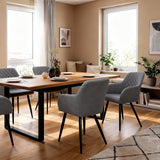 ALBATROS Designer Esszimmerstuhl SILA | 2er Set | Schwarz, Grau, Beige, Anthrazit, Braun| Stoff Bezug