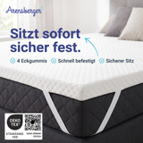 Arensberger Matratzen Topper SOFT, Memory Foam Matratzentopper, waschbarer Bezug, geeignet für Federkern & Schaumstoff Matratzen, H2, Matratzenauflage Höhe 5cm