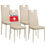 ALBATROS Designer Esszimmerstuhl SALERNO | 4er/6er Set | Schwarz, Grau, Beige, Braun, Rot, Weiß | Kunstleder Bezug