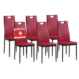 ALBATROS Designer Esszimmerstuhl SALERNO | 4er/6er Set | Schwarz, Grau, Beige, Braun, Rot, Weiß | Kunstleder Bezug
