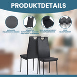 ALBATROS Designer Esszimmerstuhl SALERNO | 4er/6er Set | Schwarz, Grau, Beige, Braun, Rot, Weiß | Kunstleder Bezug