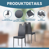ALBATROS Designer Esszimmerstuhl SALERNO | 4er/6er Set | Schwarz, Grau, Beige, Braun, Rot, Weiß | Kunstleder Bezug