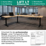 Eckschreibtisch Gestell LIFT L7, stufenlos verstellbar in Höhe, Breite und Winkel, 3 Motoren, elektrisch